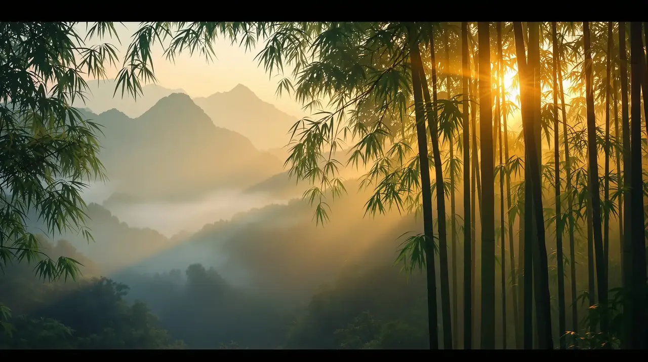 阳光影院竹林光影首屏背景